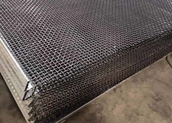 High Tensile 65mn Hooked Galvanized Crimped Wire Mesh For Coal Mine Industry
