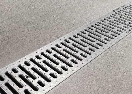 Stainless Galvanized Steel Grating Channels With Siphon Floor Drain / Plate Cover