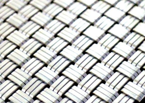 Decorative Ss316 Architectural Woven Wire Mesh Metal Crimped Screen For Building Facade