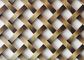 Antique Brass Plated Wire Mesh for Cabinets Door, Interior Woven Wire Fabric